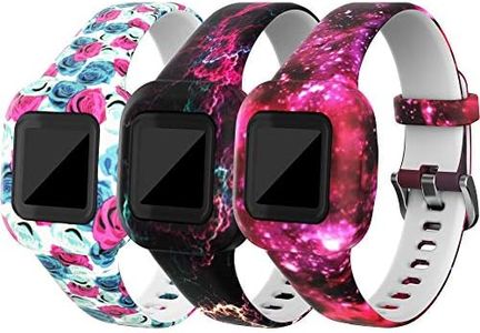 Intended for Garmin Vivofit JR 3 Bands for Kids 4+, Printing Pattern Soft Silicone Wristbands Sweat Resistant Bracelet Sport Strap for Vivofit jr. 3 Fitness Tracker (Starry Sky)