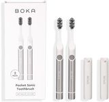 Boka Sonic Electric Toothbrush for Adults 2 pk - 24000 VPM w/Standard & Sensitive Modes - Waterproof & Up to 120 Battery Life w/Travel Cover & Mirror Mount - Automatic Smart Timer, Non-Slip Handle