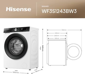 Hisense 12kg Front Load Washing Machine – Large Capacity Laundry Appliance