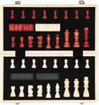 Inca Wood Handmade Magnetic Wooden Chess Set - Beautiful and Portable Travel Chess Set for Adults and Children, 39 x 39 cm.