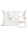 Kitsch Satin Pillowcase for Hair & Skin - Softer Than Silk Pillow Cases Cooling Satin Pillowcase with Zipper | Pillow Case Covers | Satin Pillow Cases Standard Queen (Ivory) 1 Pack