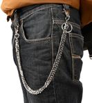 PINKPIN Wallet Chain Heavy Duty Pants Chains Pocket Chain with Lobster Clasps for Wallet, Jeans, Pants, Belt Clothing Accessories