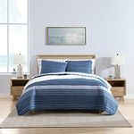 Nautica - Queen Quilt Set, Cotton Reversible Bedding with Matching Shams, Home Decor for All Seasons (Coveside Blue, Queen)