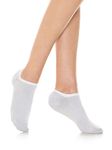 Relaxsan 550S (1 Pair - White, Sz.3) Diabetic Socks for Men Women, Short, Low Cut Socks, Breathable for Sensitive Feet, Cotton and Silver