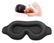 INSIME 3D Memory foam Sleeping Mask For Men Women Sleep Mask Blind Fold Eye Cover Pad For Travel | Night eye band eyemask patch Complete Blackout Sleeping Eye Mask | Eye Mask For Sleeping men
