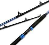 Fiblink 1-Piece Fishing Rod Saltwater Trolling Rod Cat Catfish Rod Conventional Boat Fishing Pole（30-50lb,6-Feet,Medium Heavy）