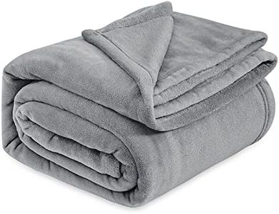 VAS COLLECTIONS Polyester Premium Plush Summer Single Bed Dohar/Ac Blanket | 200 GSM Reversible Lightweight Cozy Soft for Bed, Sofa, Couch, Travel & Camping| 225X150 Cm - Grey, Solid