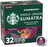 Starbucks Sumatra Coffee K-Cup Pods | Dark Roast | Coffee Pods for Keurig Brewers | 1 Box (32 Pods)