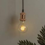 Homesake Industrial Light Vintage Edison, Rose Gold | E26/E27 Antique Lantern Home Decor Items as Pendant Ceiling Hanging Lights Decorative Jhumar