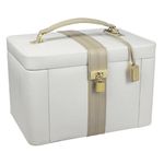 Dulwich Designs Two Tons Collection Luxury Cream Leather Jewellery Box, Leather