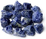 MAIBAOTA Natural Blue Sodalite Raw Crystals Bulk Healing Crystal Stones 1" Raw Rough Gemstones Rocks for Tumbling Polishing Cutting Reiki Witch Quartz Crystals