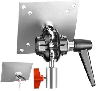NEEWER Adaptador de Montaje Monitor con Soporte VESA, Adaptador de Soporte de Luz de Aleación de Aluminio Ajustable, Tornillo M4 de Rótula Doble de 360° y Receptor de 5/8 ", Carga Máxima 6,3kg, MA001