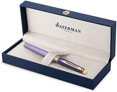 Waterman Hémisphère Fountain Pen | Metal & Purple Lacquer with Gold Coated Trim | Gold Coated Medium Nib | Gift Box