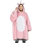 Catalonia Classy Unicorn Hoodie Blanket Sweatshirt, Warm Gift For Girls, Soft Warm Wearable Blanket, Comfortable Sherpa Pullover with Lovely Front Pocket for Adults Women Teens