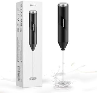 Bonsenkitchen Electric Milk Frother Handheld, Portable Whisk Milk Foam Maker, Battery Operated Drink Hand Mixer for Coffee, Matcha, Electric Stirrer Coffee Mixer Wand