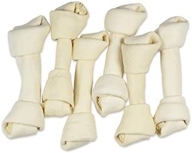 hotspot pets 5 Pack - 8-9 Inch Large Rawhide Dog Chew Bones - Made from Grass Fed Brazilian - Great for Dental & Oral Care for Aggressive Chewers Large Dogs (5 Pack)