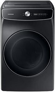 SAMSUNG 7.5 Cu. Ft. Smart Dial Electric Dryer with FlexDry, Dry 2 Loads in 1 Large Capacity Machine, Super Speed 30 Minute Clothes Drying Cycle, WiFi Connected Control, DVE60A9900V/A3, Brushed Black