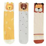 SYGA Baby Girl Boy Non Slip Kneesock Kids Toddlers Infant Knee Length Warm & Cotton Stretch Baby Socks - 6 Month-4 Years, Tigger, Multicolor