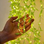 The Purple Tree Artificial Vine Leaf Curtain LED String Light, 200 LEDs, 8 Modes, Remote Control, Adjustable Brightness, 3x2m - Ideal for Bedroom, Garden, Birthday & Festive Decor (Warm White)