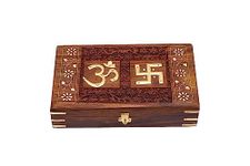 Woodiva Handmade Sheesham Wooden Storage Box Hand Carved Tree design Jewelry Box & Decorative Gift Box etc (8 X 8 Inch, Rectangular)