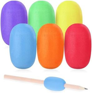 6 Pcs Pen Grips for Kids Adults Handwriting Pen Grips Foam Egg Pen Grips Writing Practice Pencil Holder Pencil Cushion Grip for Handwriting Drawing Ergonomic Right or Left Handed Use