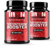 Iron Brothers Supplements - Testosterone Supplements for Men - Estrogen Blocker & Test Booster- Natural Energy, Strength & Increased Libido - Lean Muscle Growth - Promotes Fat Loss - (2 Bottles)