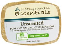 Clearly Natural Glycerin Bar Soap, Unscented, 4oz Bar, Pack of 6