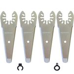 HEMUNC Oscillating Scraper Blades for Caulk Adhesive Sealant Removal for Dewalt Milwaukee Ryobi Bosch Craftsman Dremel Mulimaster Rockwell Multitool Scraper Blades