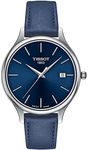 Tissot Womens Bella Ora 316L Stainless Steel case Quartz Watch, Blue, Leather, 16 (T1032101604100)