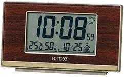 Seiko Clock SQ793B Wood Grain Table