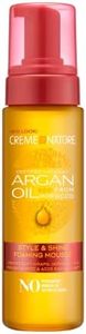 Creme of Nature Argan Oil Style And Shine Foaming Mousse, Mousse Modellante all'Olio di Argan, 200 ml