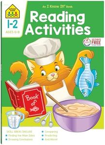 School Zone - Reading Activities 1-2 Workbook - 64 Pages, Ages 6 to 8, 1st Grade, 2nd Grade, Comprehension, Comparing, Contrasting, Evaluating, and More (School Zone I Know It!® Workbook Series)