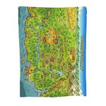 Valley Map Throw Blanket Soft Warm Bed Blanket for Travelling Camping Living Room Sofa Bedroom 80"X60"