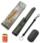 Metal Detector Pinpointer Metal Detector Kit for Adult Kid 360° Search High Accuracy Treasure Bounty Hunting,with Holster and 9V Battery