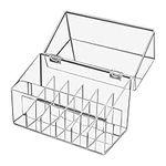 Lipstick Holder Display Case, ATOMUS 18 Slots Lipstick Organiser Storage with Dust Cover Transparent Acrylic Cosmetic Makeup Lipgloss Rack Holder