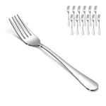 SANTUO Dessert Fork 12-piece Stainless Steel Salad Forks 6.7 Inchesce Cream Fork Flatware Set Reusable for Household Use or Camping