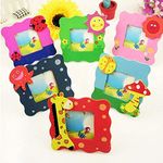 KIVYA Cartoon Character Photo Frames For Birthday Return Gifts For Kids Party In Bulk | Wooden Frames With Stand - 24 Pieces, Multicolor Return Gifts For girls And Boys, 14 x 14 cm, Multicolor