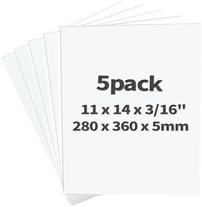 CreGear Foam Boards 5 Pack, 11" x 14" Foam Core Board for Projects, 3/16" Thick White Poster Board Sheets for Signboards, Arts and Crafts, Framing, Display