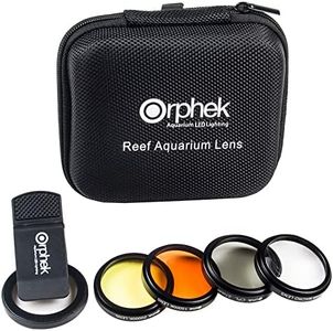 Orphek Coral Lens – Kit for All Smartphones – 4 Lens Included: Macro, CPL 37mm Polarized, 15,000k Orange, 20,000k Yellow – Universal Phone Clip – Lens Made of Glass – for Better Photography