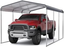 Garveelife 10X15FT Heavy Duty Carport,Carport with Galvanized Steel Roof and Frame,Upgraded Extra Large Metal Garage for Pickup, Car, Boatand Tractors,Trucks, and Tractors