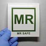 10-Pack MR Safe Label MRI Safe Sticker Vinyl Sticker for Radiology 10 x 10 cm Waterproof Disinfectable