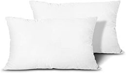 Artscope Set of 2 Premium Square Form Cushion Inner Pads 30x50cm Cushion Stuffer for Couch, Sofa, Bed - Indoor Decorative Pillows Inserts, Standard/White 12x20 Inch