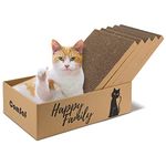 ComSaf Big Cat Scratching Board(43x25x12.5cm),5 Layers Design Cat Scratching Pad, Corrugated Cardboard Cat Scratcher,Reversible Cat Scratcher Cardboard Lounge Bed for Cats Scratching,Playing,Sleeping