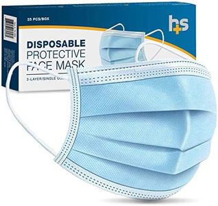 HealthSmart Disposable 3 Layer Face Mask With Ear Loops for Single Use, 25 Each