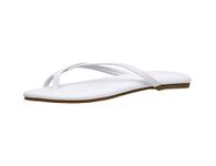 CUSHIONAIRE Women's Cove Flip Flop Sandal with Memory Foam, White, 7