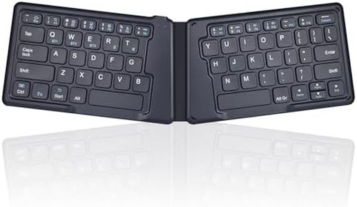 Perixx PERIBOARD-805 Ergo, Wireless Foldable Ergonomic Bluetooth Keyboard - Ultra-Thin X Type Keys - Compatible with iOS, Android, or Windows Smartphone, Tablet, or Laptops - US English