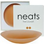 NEATS Nipple Covers for Women, Reusable & Hypoallergenic Silicone Pasties (Fits A-C Cups, Almond)