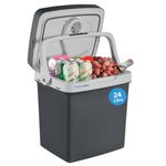 Eco-Chill Portable Cooler Box - 12V Electric Coolbox for Camping - Portable Fishing Cooler Box - Drinks Cool Box for Camping - Caravan Drinks Cooler - Grey 24L