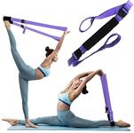 Fitness Stretch Strap - Adjustable Leg Stretch Band to Improve Body Flexibility, Premium Stretching Equipment for Exercise, Physical Therapy Rehab, Ballet Gymnastics Cheerleading Training (purple)