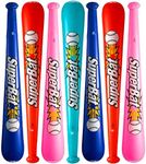 Bedwina Inflatable Baseball Bats in Bulk - (Pack of 12) - Giant 42 Inch Baseball Party Favors for Kids, Sports Theme Toy Party Supplies and Birthday Party Decorations